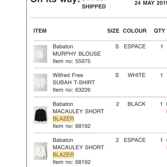 Aritzia Babaton Macauley (Power) Short Blazer - Picture 7 of 7